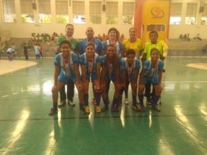 As minas do futsal feminino fizeram uma campanha excelente e ficaram em segundo lugar.