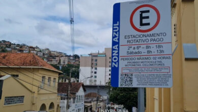 zona azul Manhuaçu rotativo estacionamento placa